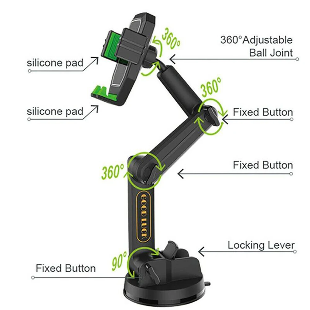 حامل هاتف المحمول شفط كأس شاحنة الجبهة الزجاج سيارة الهاتف المحمول قوس شاحنة حفارة صدمات سيارة العلوي دعم الإطار