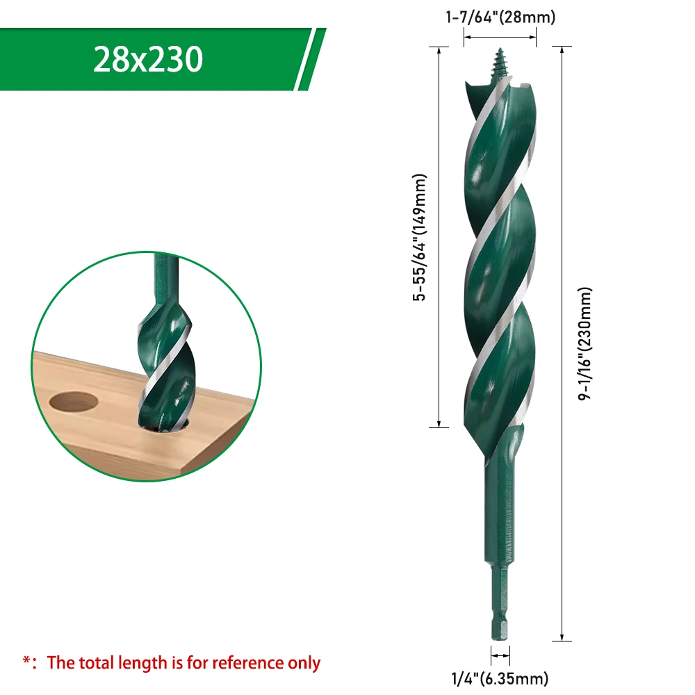 LAVIE 3-Schneiden-Senkbohrer 6-35mm, 155/230mm Länge, Elektrowerkzeug-Zubehör für Holzbearbeitung & Lochvergrößerung – Detail 37