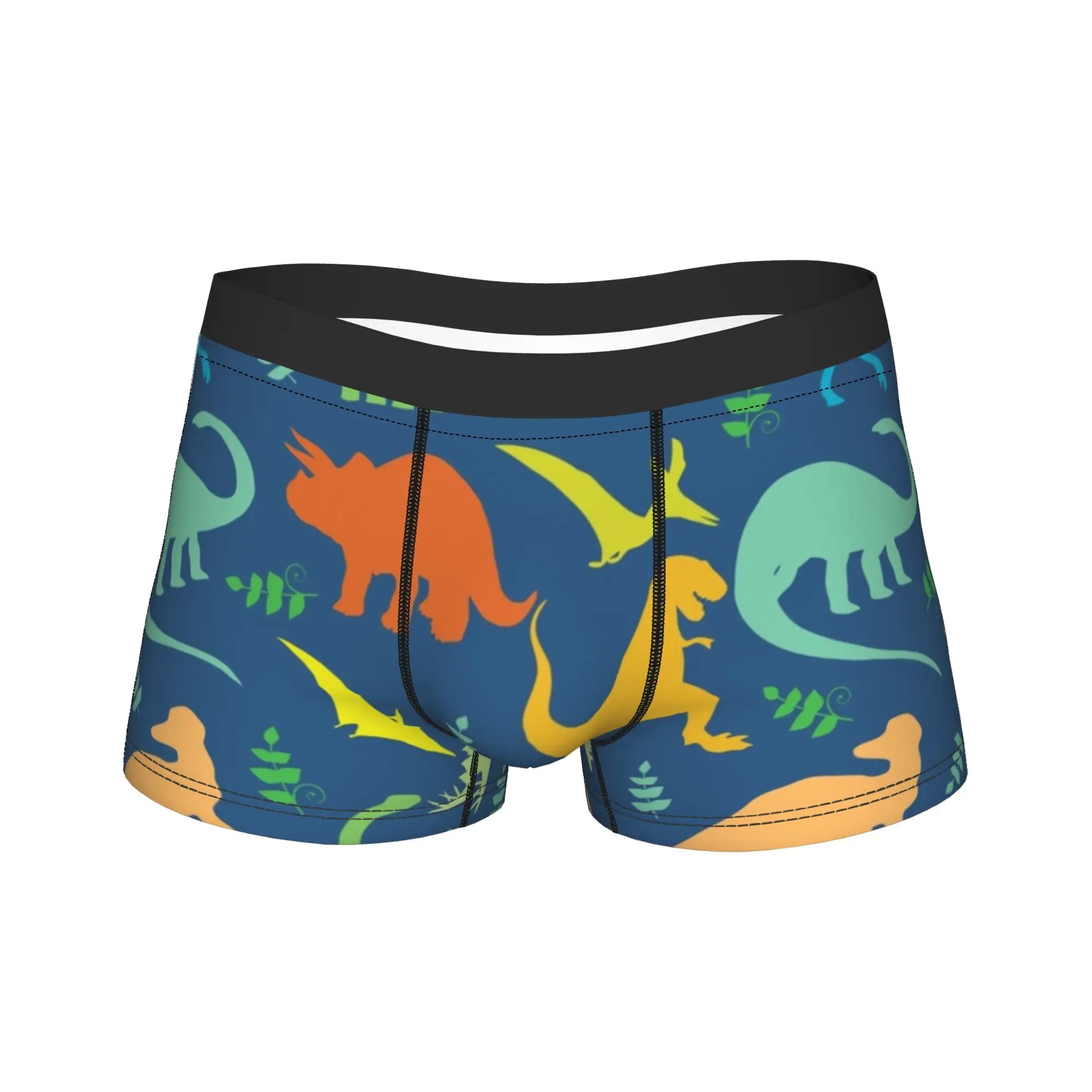 

Men's Colorful Dinosaur Long Underwear Animal Cartoon Children Cute Funny Boxer Briefs Shorts Panties Male Soft Underpants M-XXL