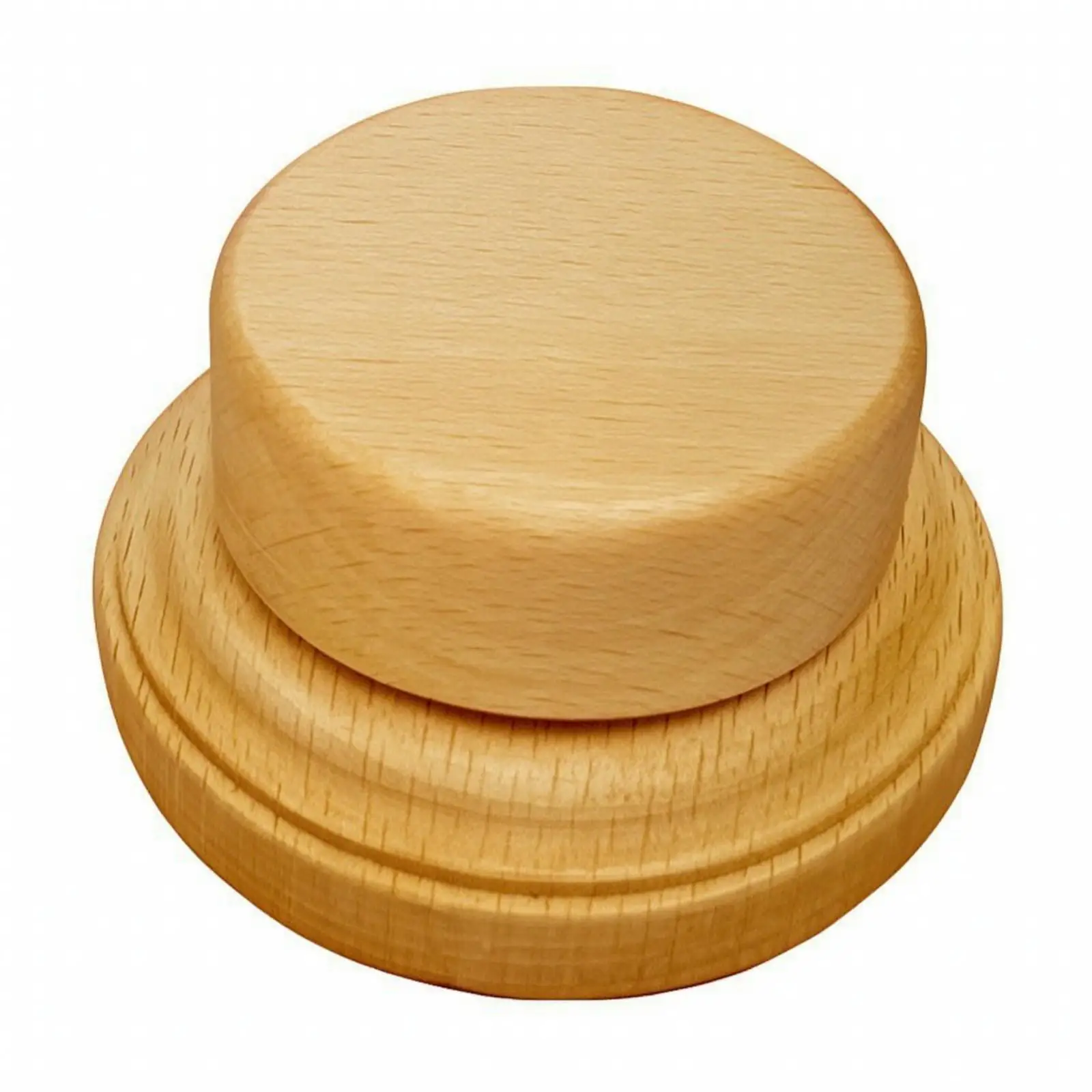 Two Level Wooden Display Riser for Shelves Furniture Tops Cabinet Decor Natural Beechwood Stepped Stand for Ornaments