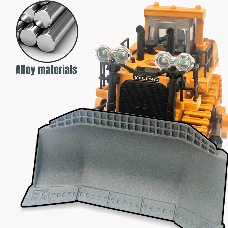 9CH 11CH Remote Control Track Bulldozer Alloy Shovel RC Truck Radio Controlled Car Engineering Vehicle Children Toy Xmas Gifts