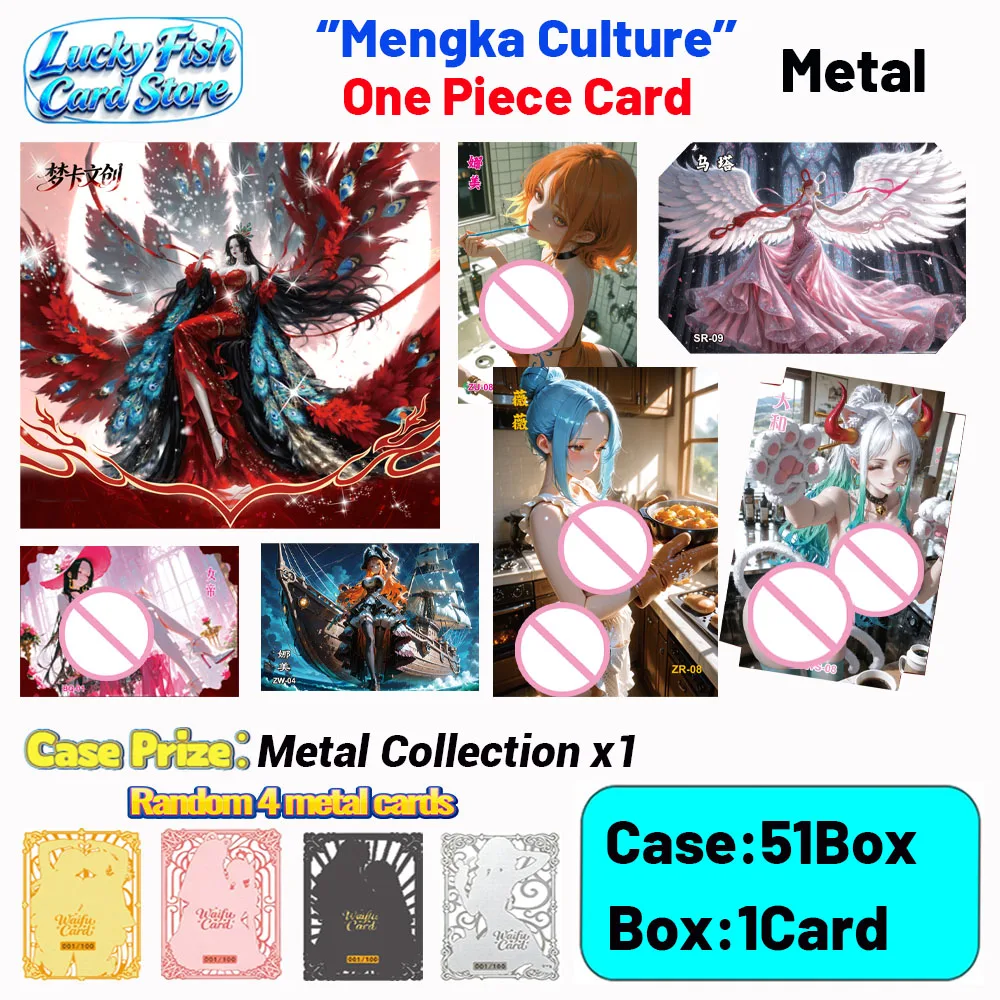 2026 New MengKa Club Anime One Piece Metal Card Game Luffy Zoro Collections Card Hobby Collectibles Cards for Child Gifts Toys