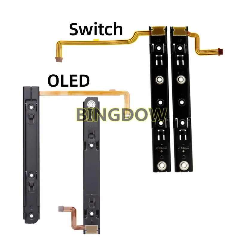 Soporte deslizante de riel de hierro izquierdo y derecho, repuesto Original con Cable flexible de Sensor para Nintendo Switch/consola OLED