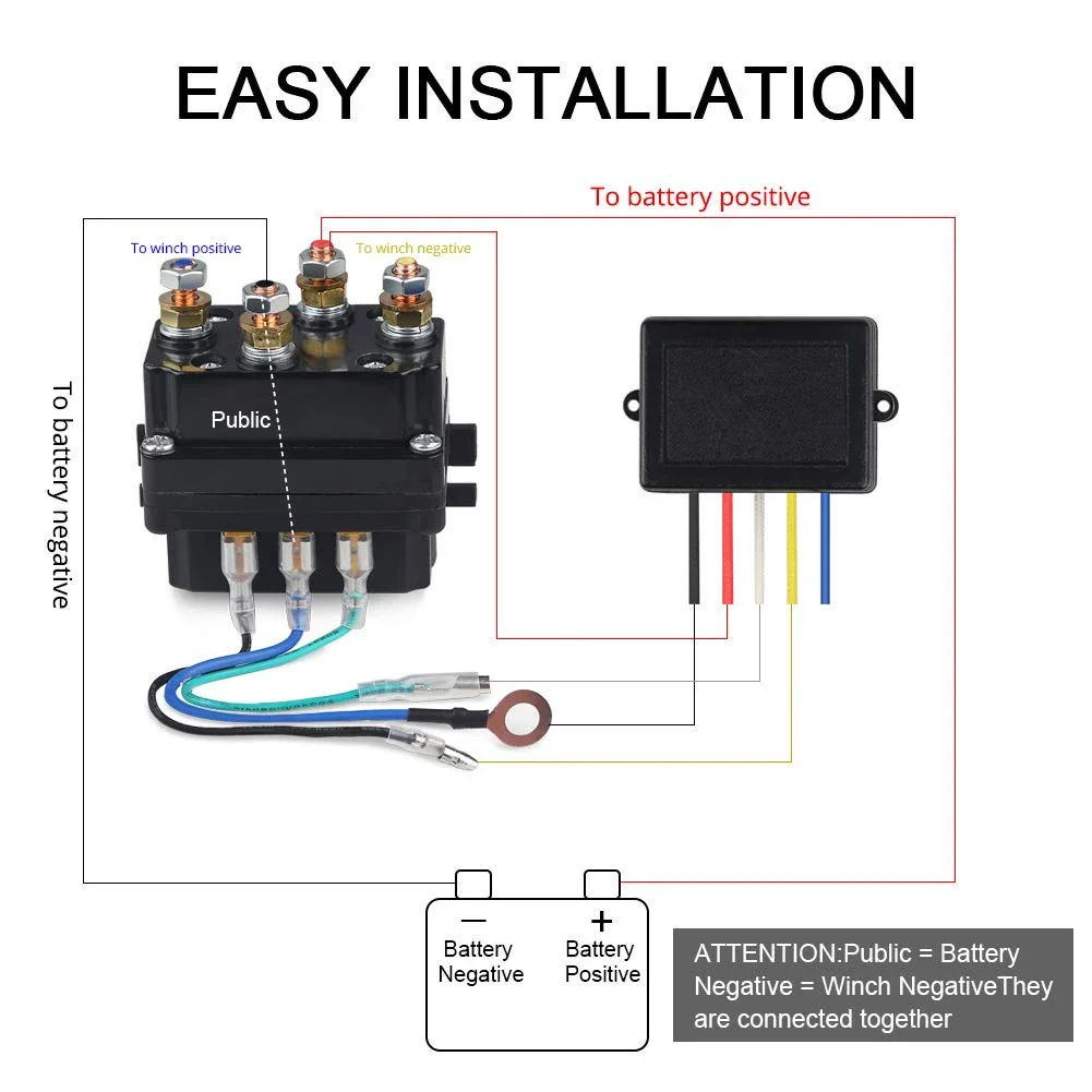 Cordless Electric Winch Remote Control Kit Receiver  For ATV SUV Trucks 9-24V For Tuff For Stuff Or For Recon For Recovery Winch