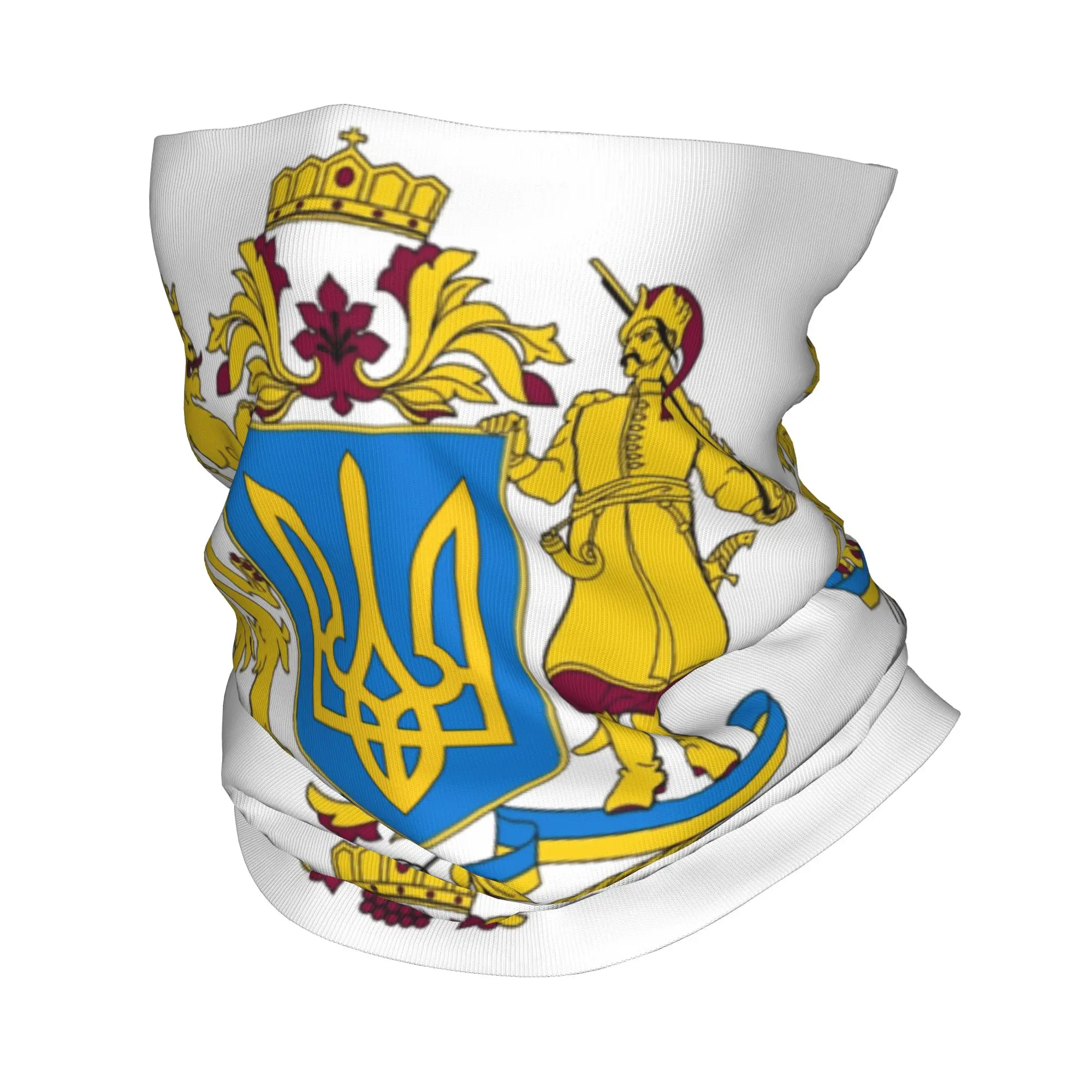 Coat of Arms Ukraine Ukrainian Flag Winter Headband Neck Warmer Women Men Ski Cycling Tube Scarf  Face Bandana Gaiter