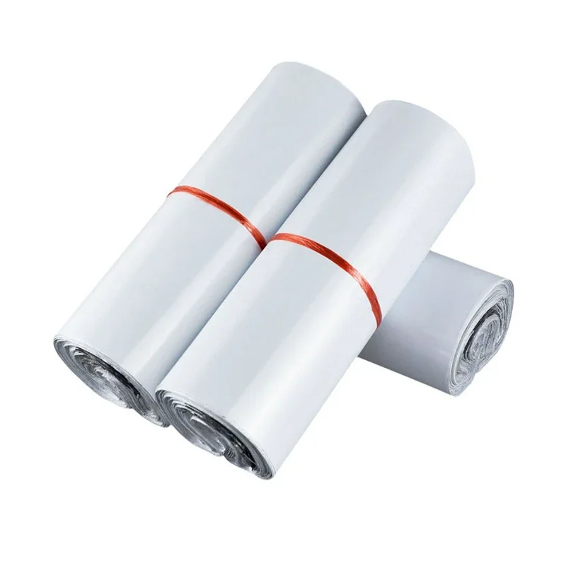 

100 шт. пластиковые конверты самоклеящиеся курьерские сумки для хранения белые транспортировочные сумки