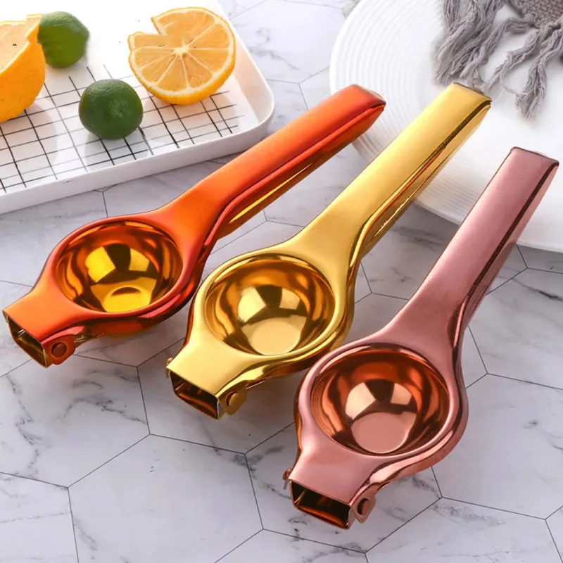 Gold Stainless Steel Manual Juicer Household Lemon Clip Creative Orange Juicer Squeezer Fruit Hand Pressing Kitchen Accessories