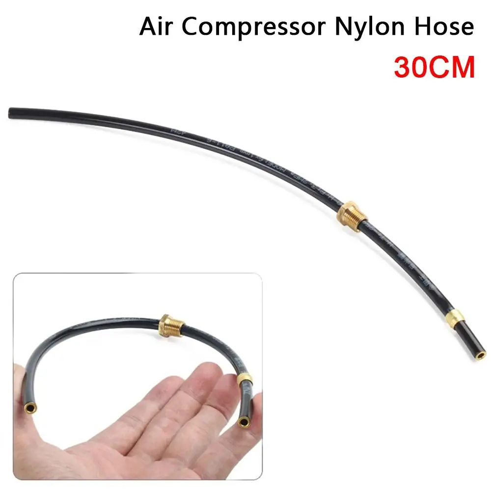 1Pcs High Pressure Air Compressor Nylon Hose 30cm with Small Brass Parts Pressure Relief Valve Tube 6mm Dia Air Line Hose