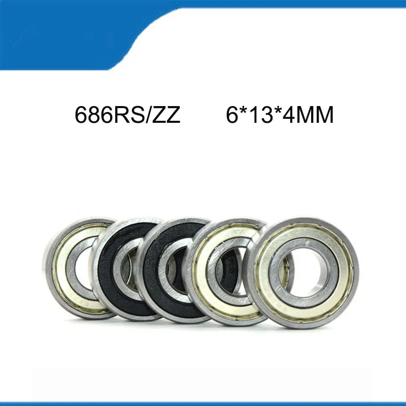 

High Quality Bearing 10/20PCS 686-2RS 686ZZ (6*13*4MM) ( ABEC-1)686 Corrosion Resistance And Quality Deep Groove Ball Bearings