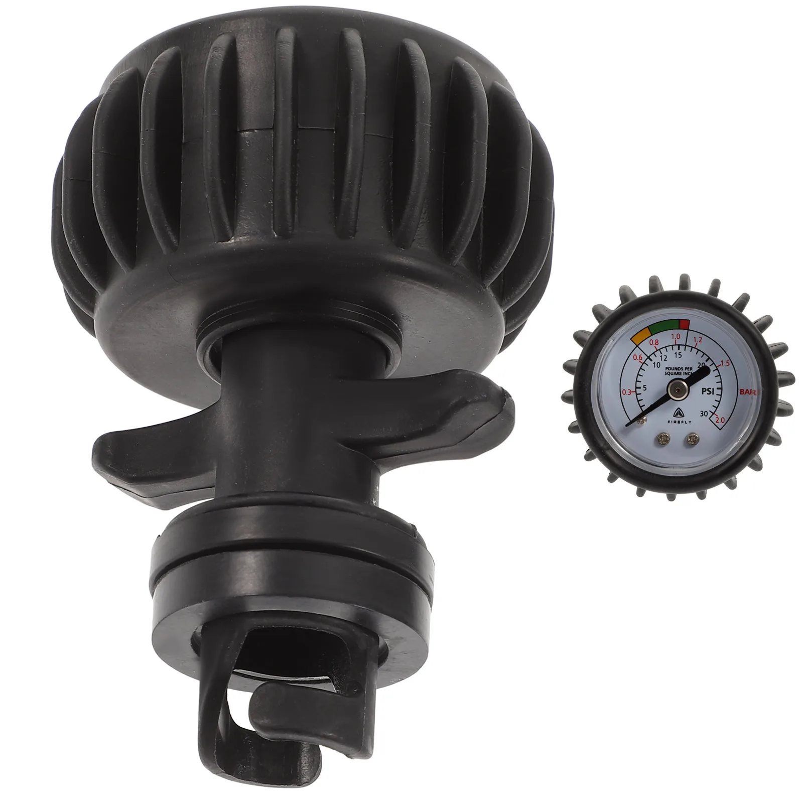 

Inflatable Boat Pressure Gauge 25 PSI Thermometer for Kayak Black Long Air Thermometer For Kayak Hose Adapter Testing Connector