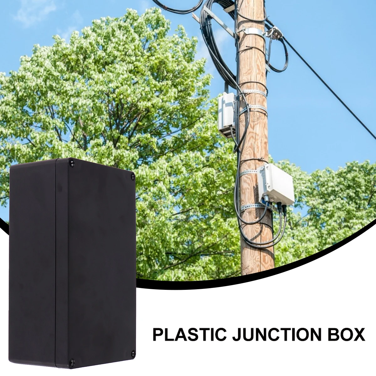

1pc Plastic Waterproof Junction Box Sealed Enclosure For Electronic Projects Outdoor Use Dustproof Electric Box 200X120X75