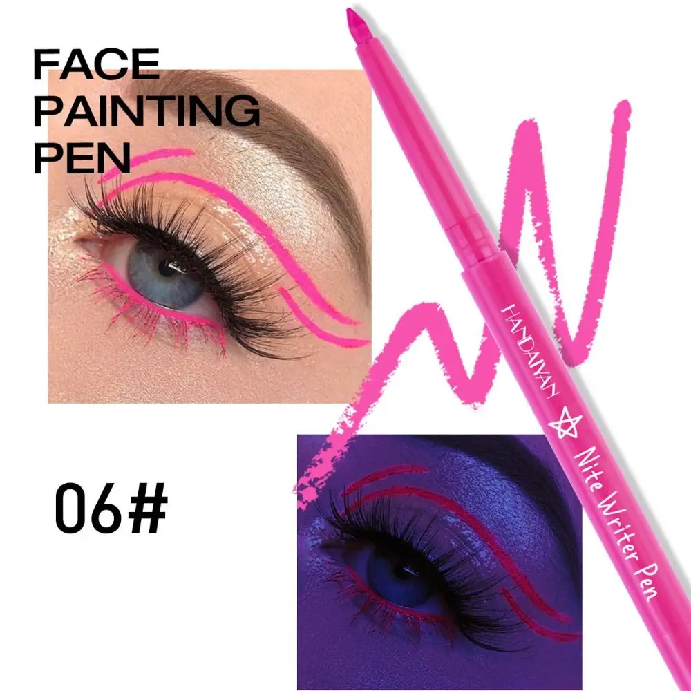 Delineador de ojos mate UV, lápiz de Gel fluorescente de larga duración, resistente al agua, secado rápido, arte corporal, pintura facial