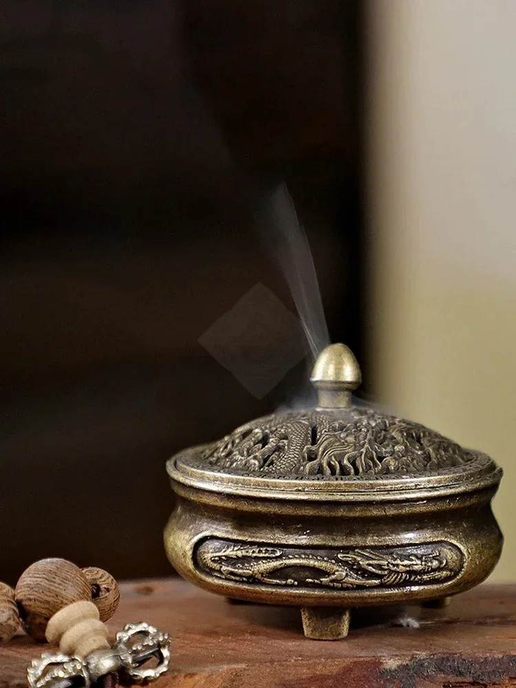 Buddhist Utensils Incense Burner Lotus Incense Censer Alloy Sandalwood House Furnishings Home Office Decoration