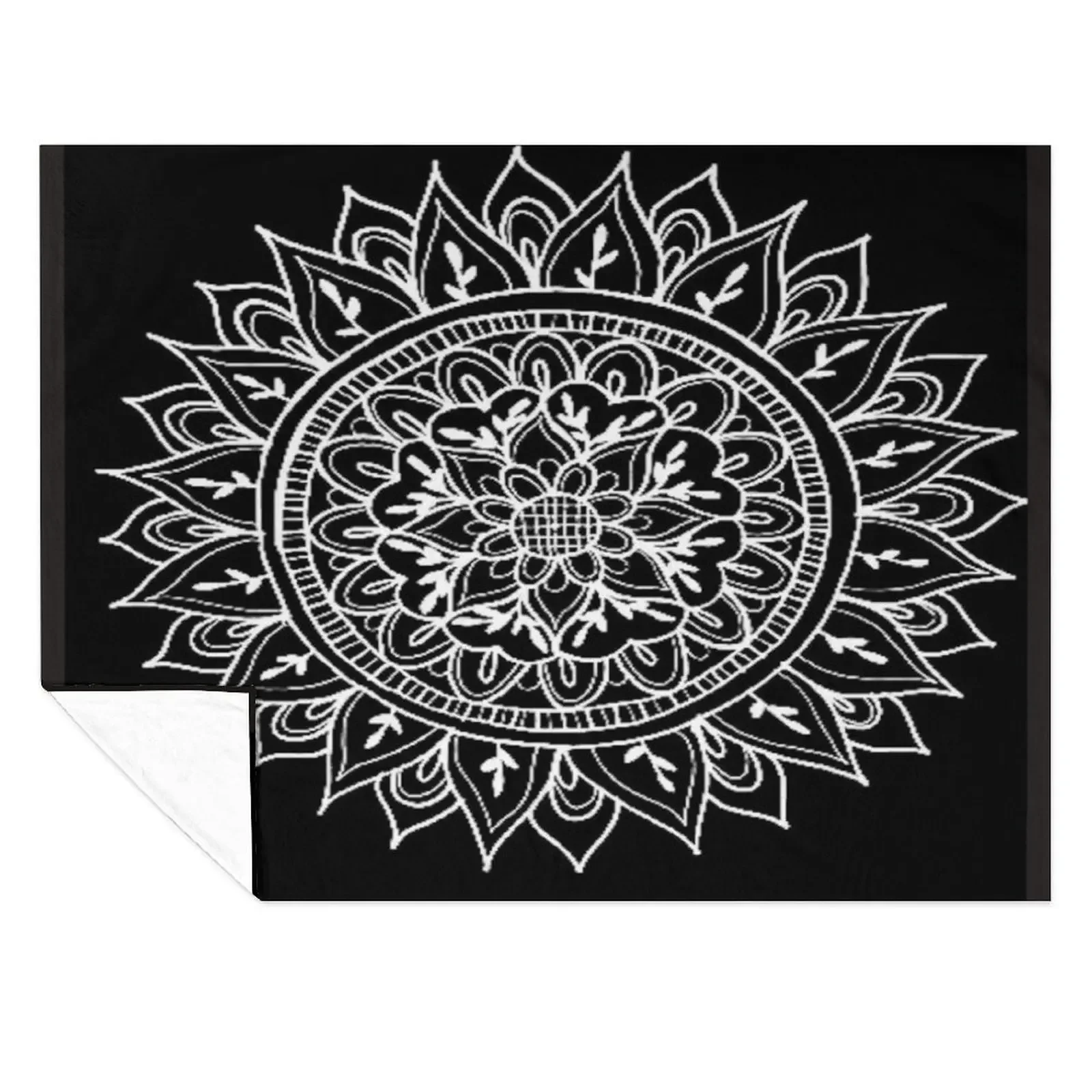 

Black Mandala Throw Blanket For Baby Weighted Beach Plush Blankets