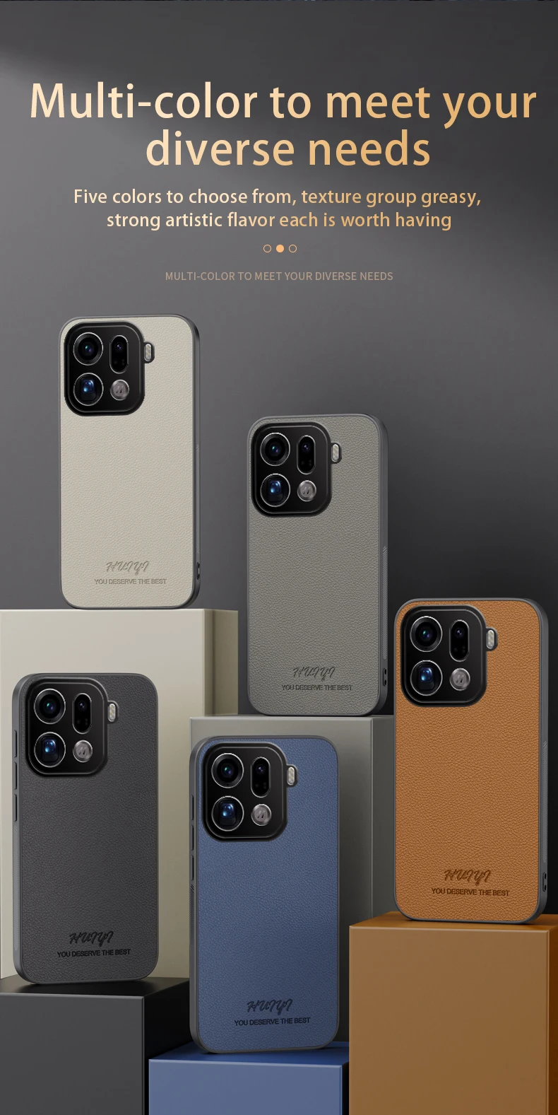 OPPO Find X9 Pro用ケース ソフトPUレザー マグネット式保護バックカバー OPPO Find X9 Pro用スマホシェル