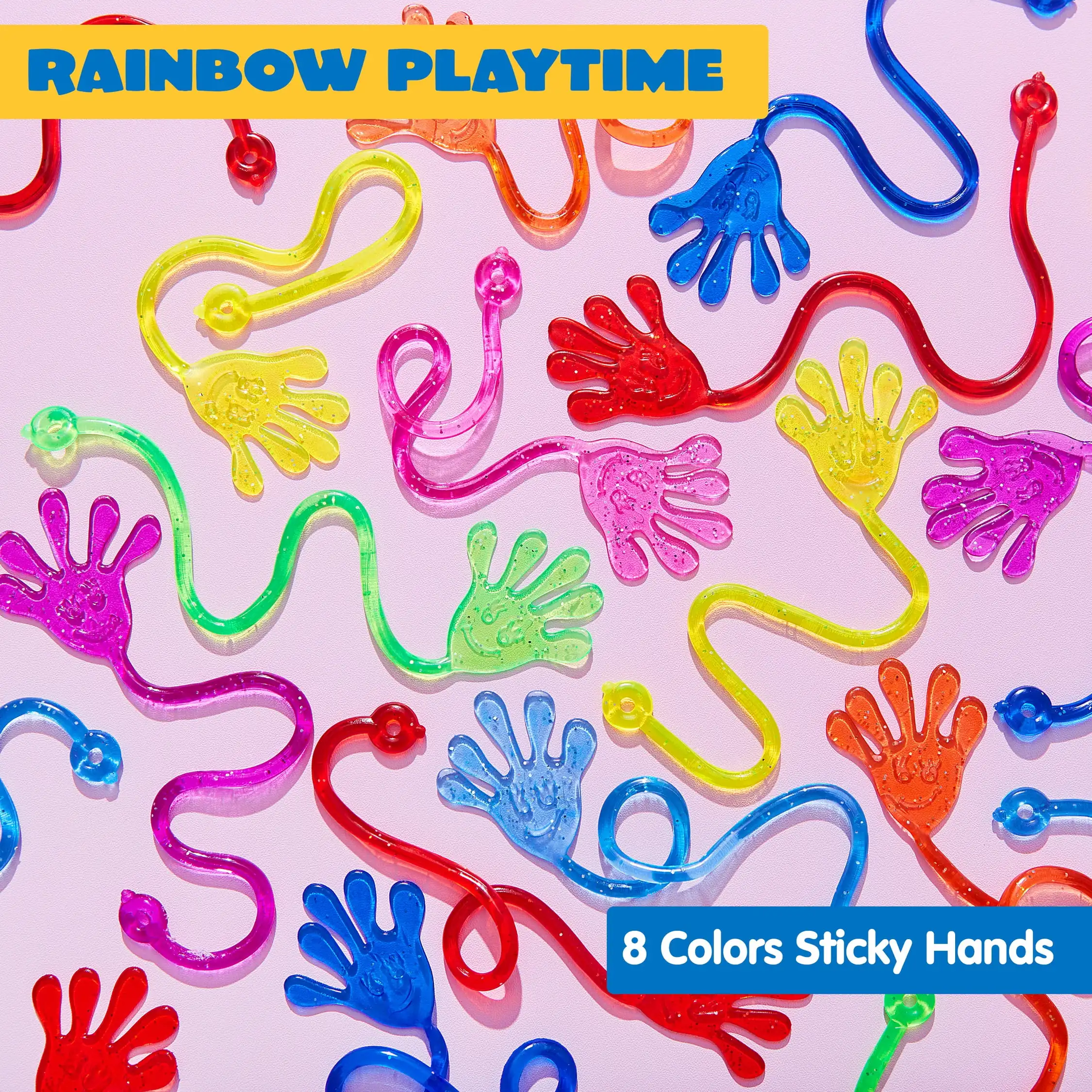 Joyfy 48/120 قطعة الأيدي لزجة هدايا الحفلات للأطفال متنوعة بسط Slappy الأيدي متعة ألعاب متململة هدية عيد الميلاد #2