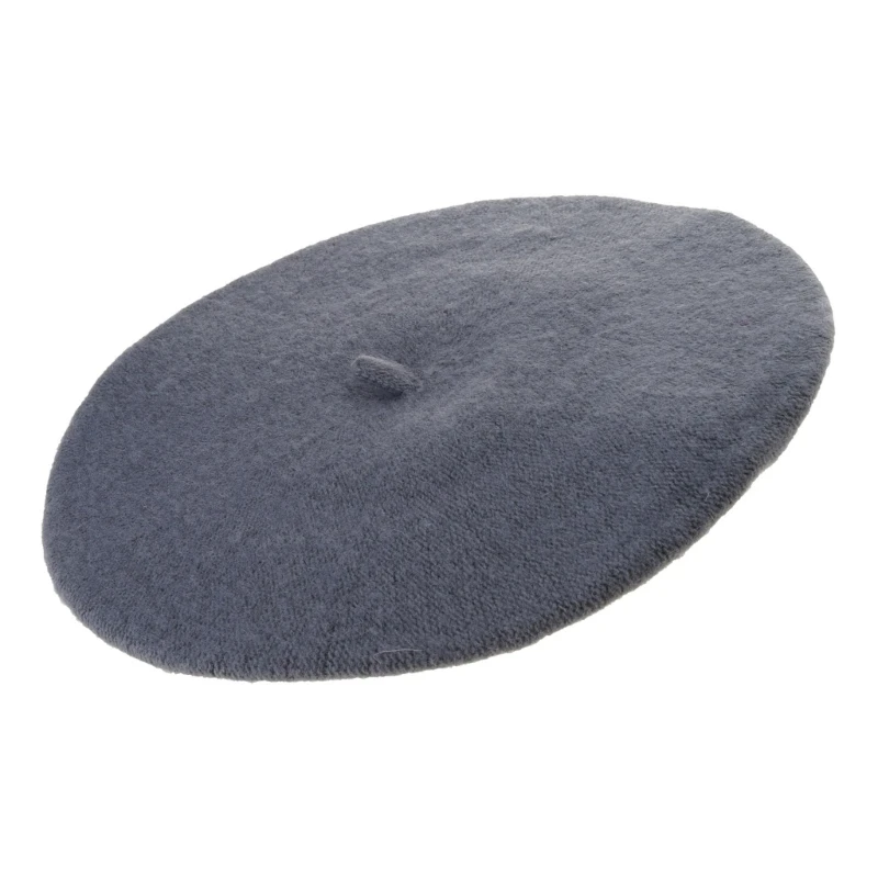 39BC Auffälliges einfarbiges französisches Baskenmützen-Mützen-Set, dehnbar, warm, Wintermützen, Unisex-Set