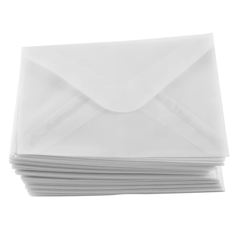 

TTKK-100Pcs Envelopes For DIY Postcard/Card Storage,Wedding Invitations,Gift Packaging