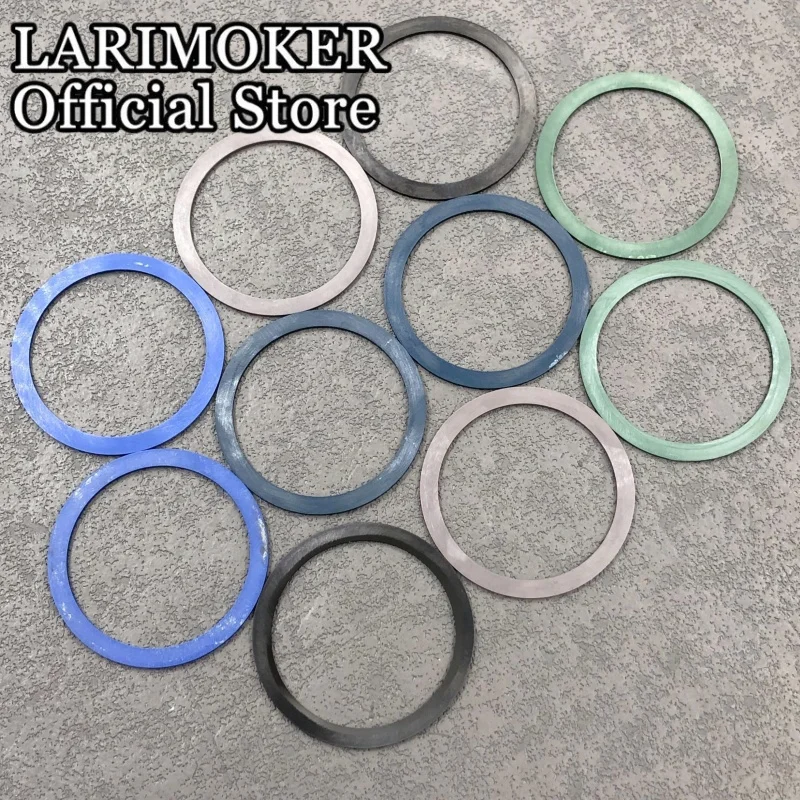 LARIMOKER New Fashion 31.5mm*38mm Ceramic Watch Bezel With Green Luminous Fit For Insert 40mm Watch Case Watch Accessories Parts