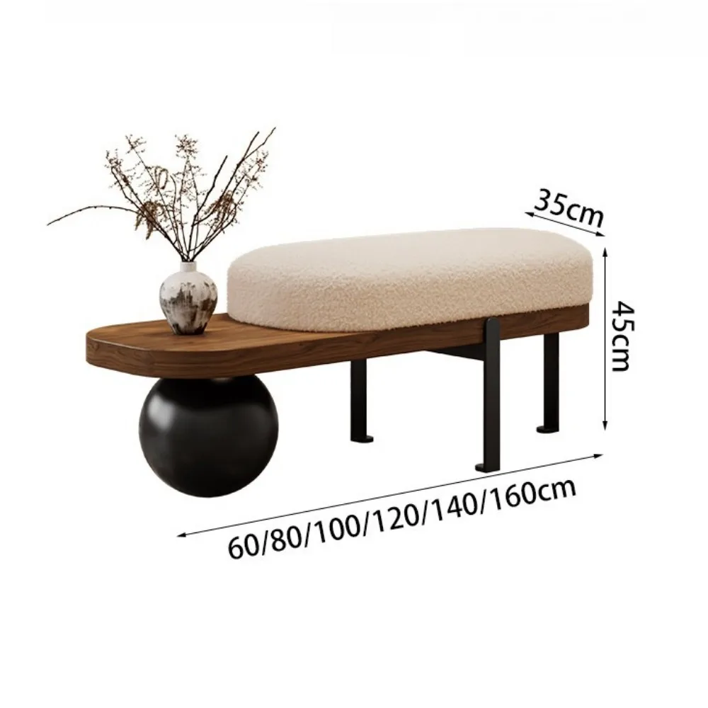Upholstered Entryway Storage Bench Seat with Wooden Frame Abstract Metal Legs Accent Furniture for Living Room Bedroom Hallway