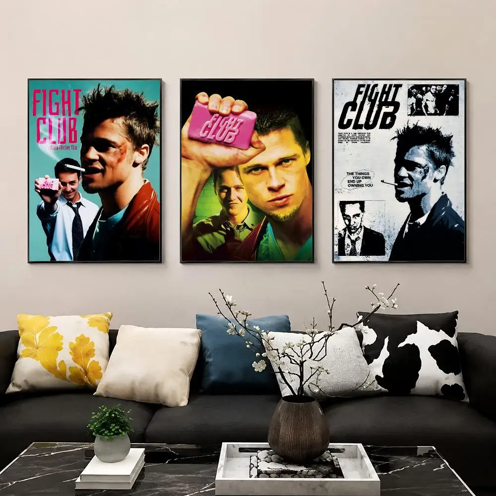Movie F-Fight C-Club Poster HD Print Wall Art for Bedroom Living Room Office Bar Home Decor Aesthetic Print