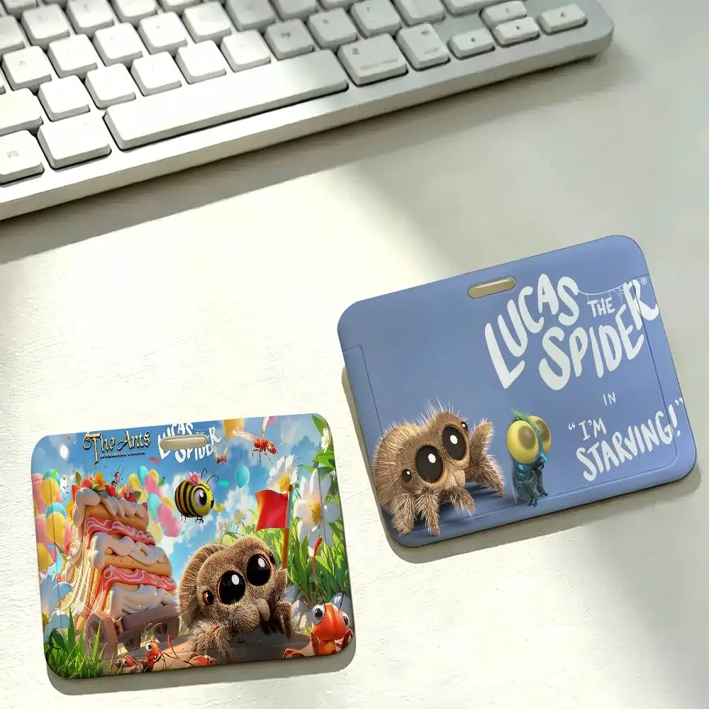 Cartoon L-Lucas the S-Spider Card Holder Corporate Business Work Badge Holders Uisex Credit Bus Daily Commute ID Case