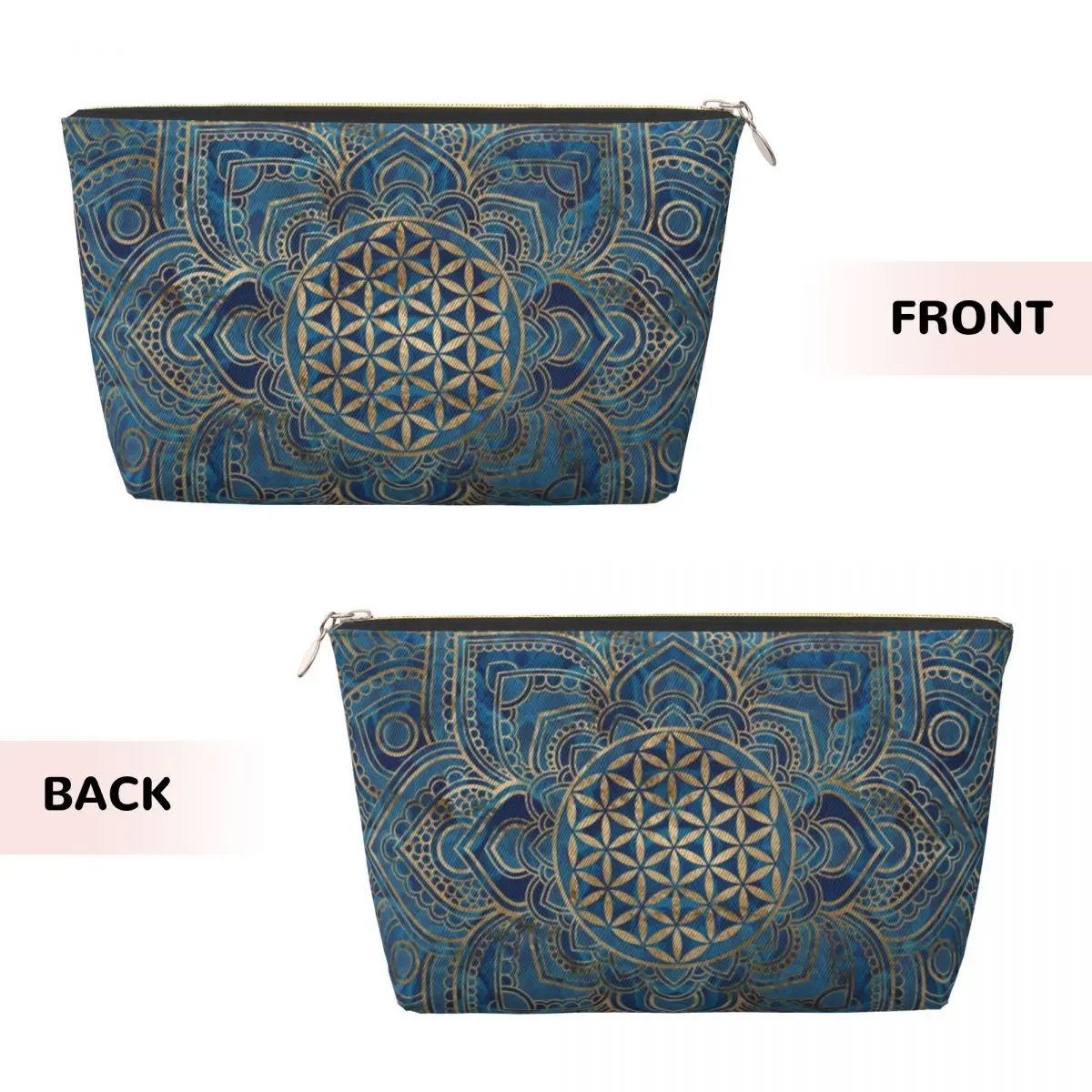 Custom Flower Of Life In Lotus Mandala Travel Cosmetic Bag for Women Makeup Toiletry Organizer Lady Beauty Storage Dopp Kit