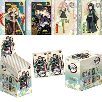 Demon Slayer Cards Box Collect Japanese Anime Nezuko-Kimetsu No Yaiba Card Boxes Birthday Gifts Kids Toys Collection