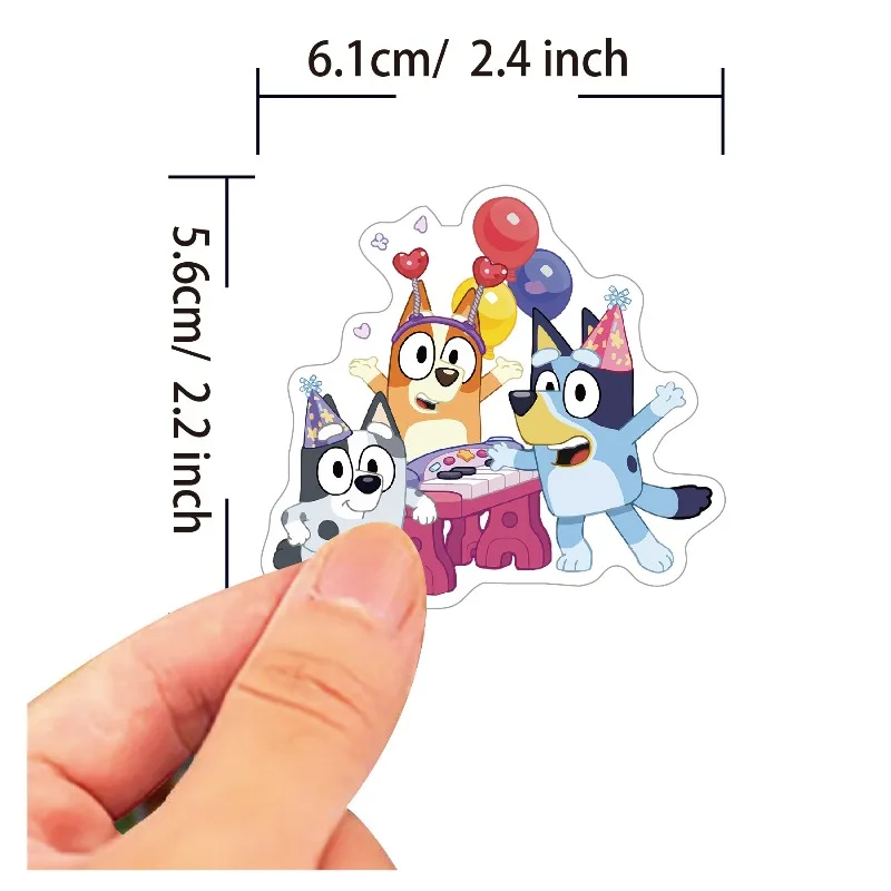 

50pcs Bluey Cartoon Sticker DIY Phone Laptop Luggage Skateboard Graffiti Decals Children's Toy Gifts