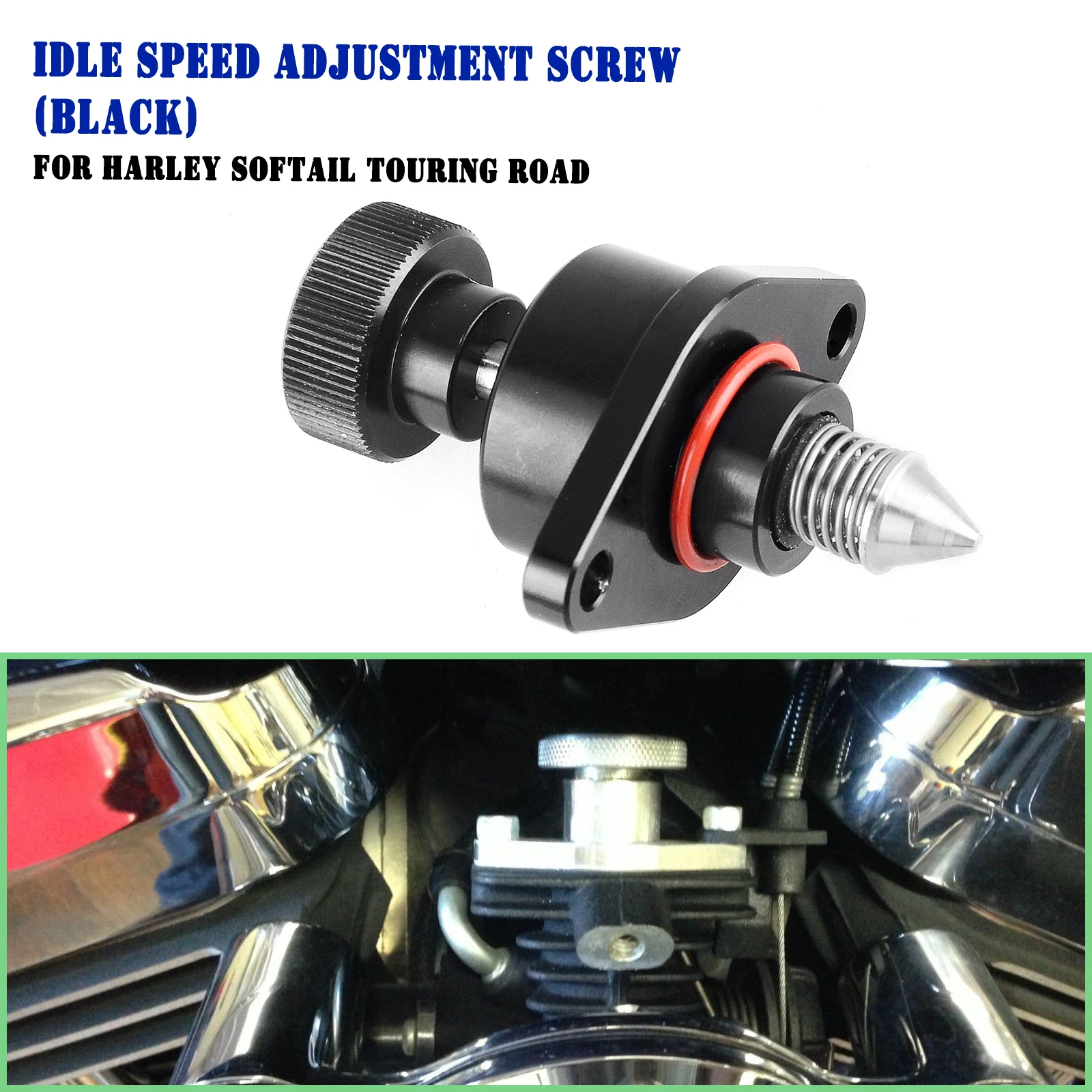 

Motorbike Idle Speed Adjustment Carburetor Thread Screw For Harley Softail Touring Road