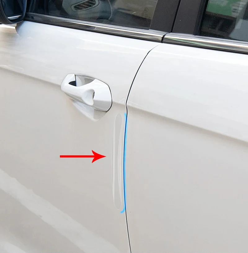 4pc Auto Tür Griff Schüssel Rand Schutz Wachen Puffer Trim Scratch Schutz Aufkleber Anti-kollision Schutz Streifen – Detail 8