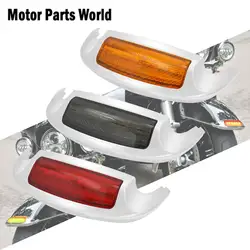 Front Fender Tip Lights Motorcycle Mudguard Trim Lamp For Harley Touring Electra Glide Ultra Classic Tri Limited FLHTK 2014-2023