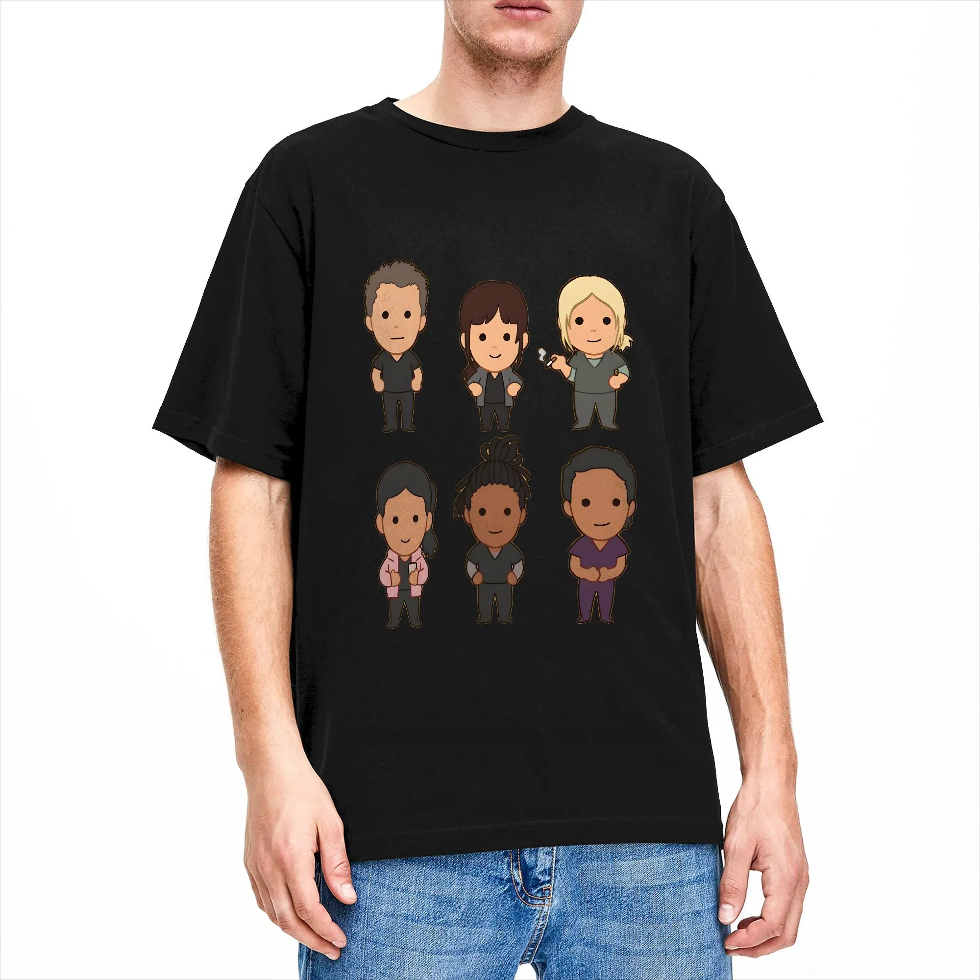 90s Dr Robby T Shirts Men's  Pure Cotton Fashion T-Shirts Round Neck  Tees Short Sleeve Clothes Gift Idea
