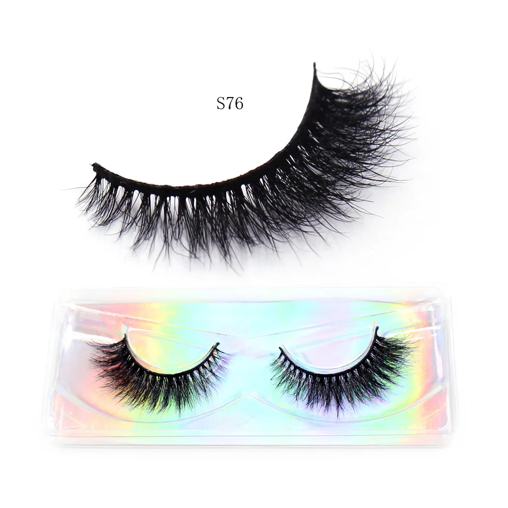 12mm-15mm Fake Eyelashes Natural Soft eye lashes Wispy Mink Eyelashes Cruelty-free False Eyelashes Makeup Mink Lashes S76