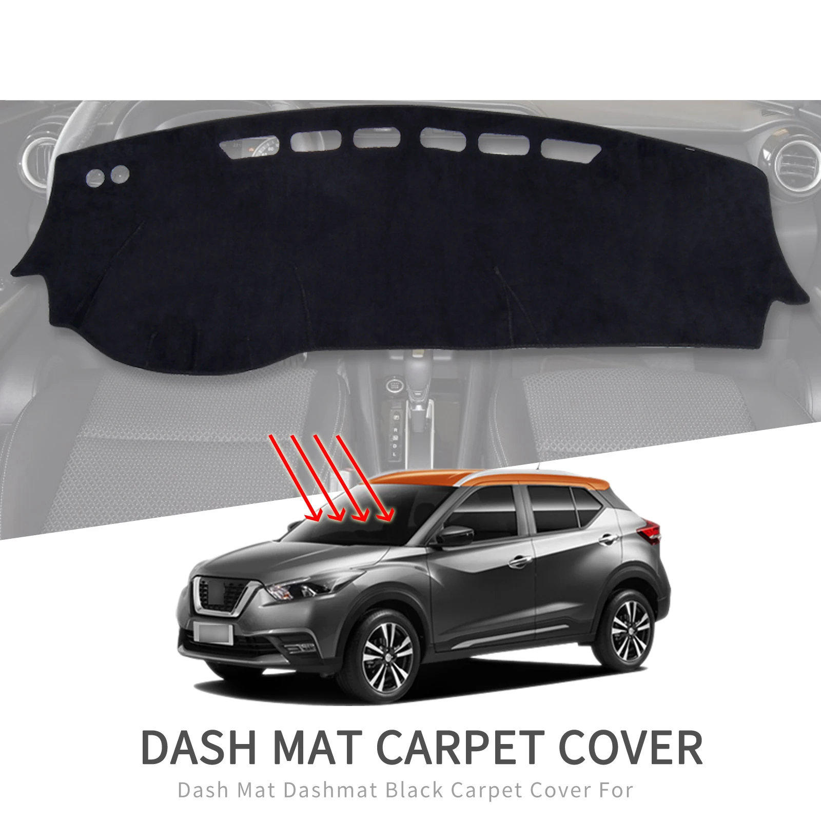 

for Nissan Kicks 2016 2017 2018 2019 2020 Car Dashboard Mat Accessories Sunshade Protective Carpet Dash Mat Dashmat