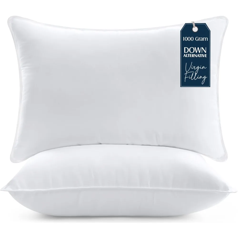 

Bed Pillows for Sleeping (White), Queen Size, Set of 2, Hotel Pillow, Cooling Pillows for Side
