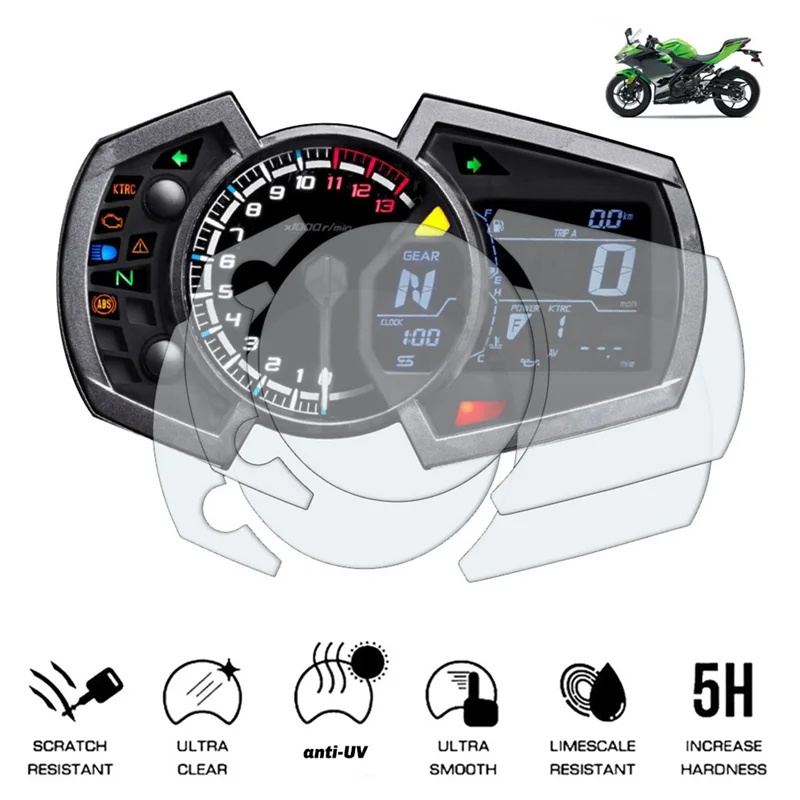 A80X-Motorcycle Parts Cluster Scratch Screen Protection Film Protector For KAWASAKI NINJA 1000 250 400 650 Z1000SX ZX6R