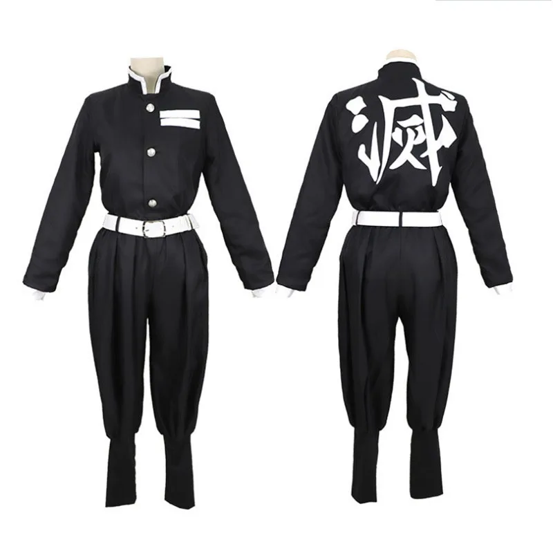 Anime Demônio Slayer Kimetsu No Yaiba Tomioka Giyuu Cosplay Traje Terno Uniformes Trajes Peruca Criança Adulto Partido