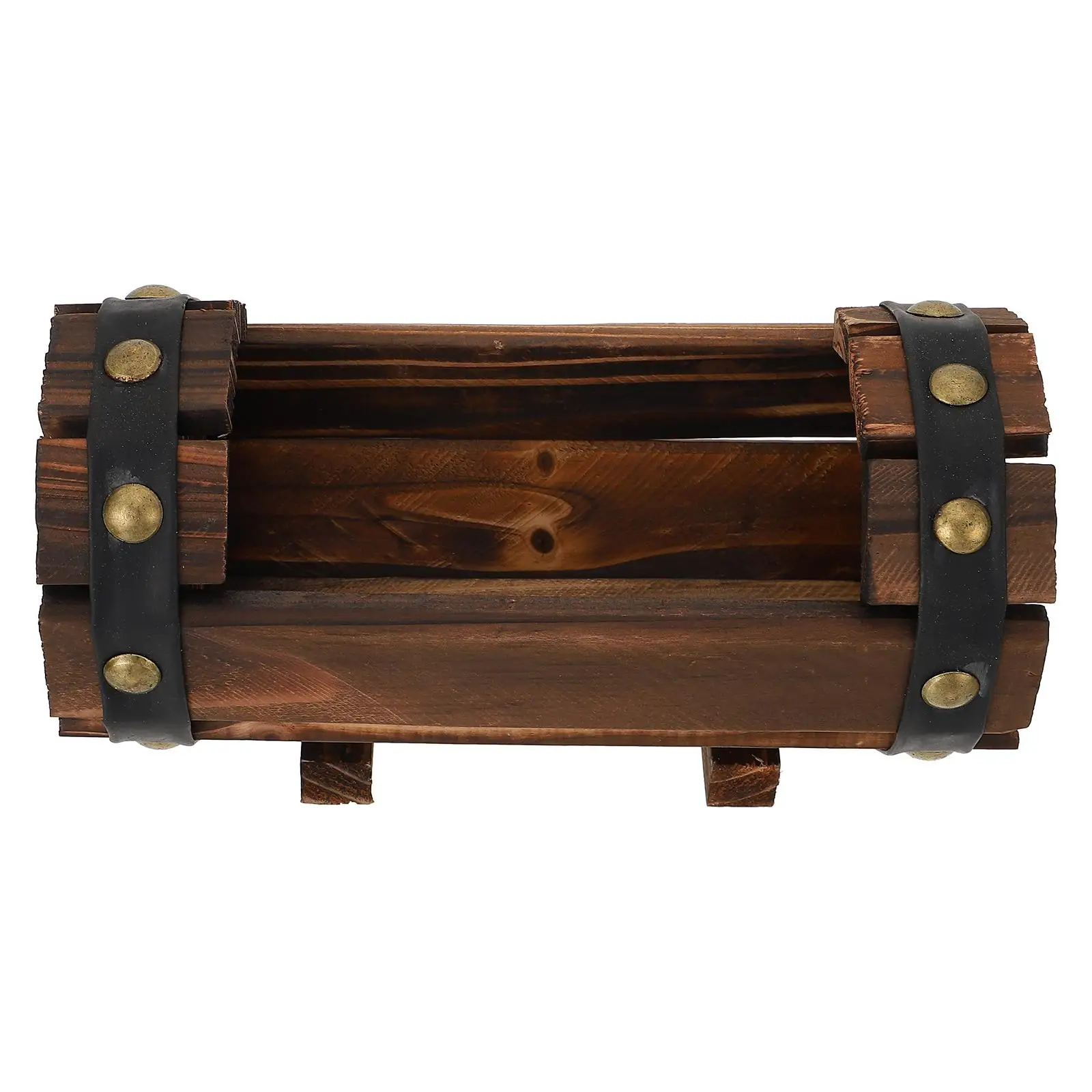 

Wooden Flower Durable Anti Corrosion Garden Home Office Decor Plant Succulent Plants Pot Container Succulent Bonsai Planter