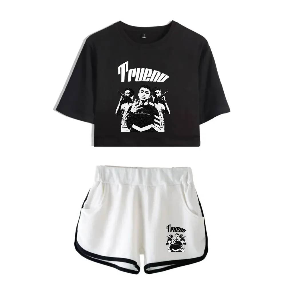 Trueno Merch Ladies Tracksuit Two Piece Set Women Top and Shorts Casual Sportswear 2pcs Oufits Streetwear Clothes