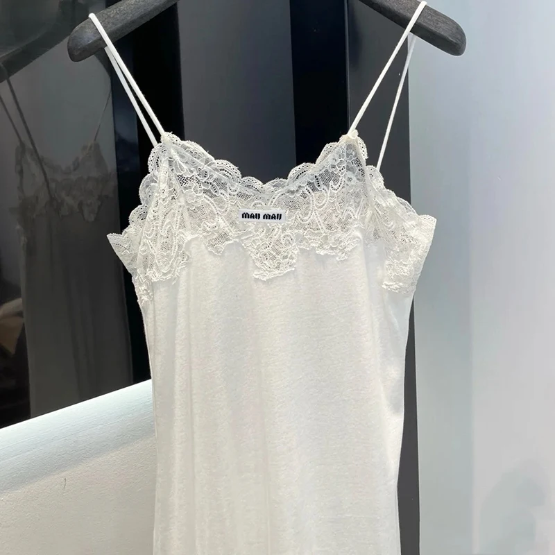 Wysokiej jakości koronkowa kamizelka na ramiączkach Dr Girls Sle Small Fraance Wind Korean Version High Waist ort Skirt Bal Summer ...