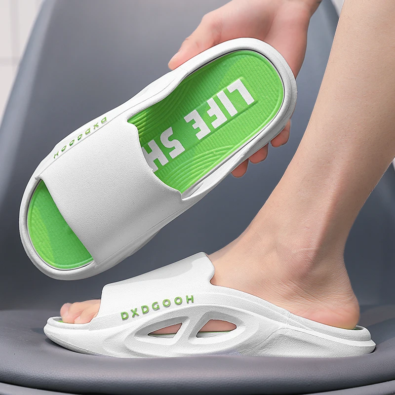 

Мужские повседневные тапочки, летние дышащие легкие нескользящие пляжные туфли с мягкой подошвой, модные молодежные спортивные тапочки Joker