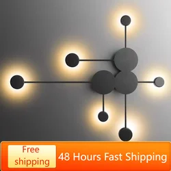 Background Led Wall Lamps for Living Room Bedroom Hotel Decoration Sconce Light Fixtures Modern Home Indoor Decor Hallway Lights