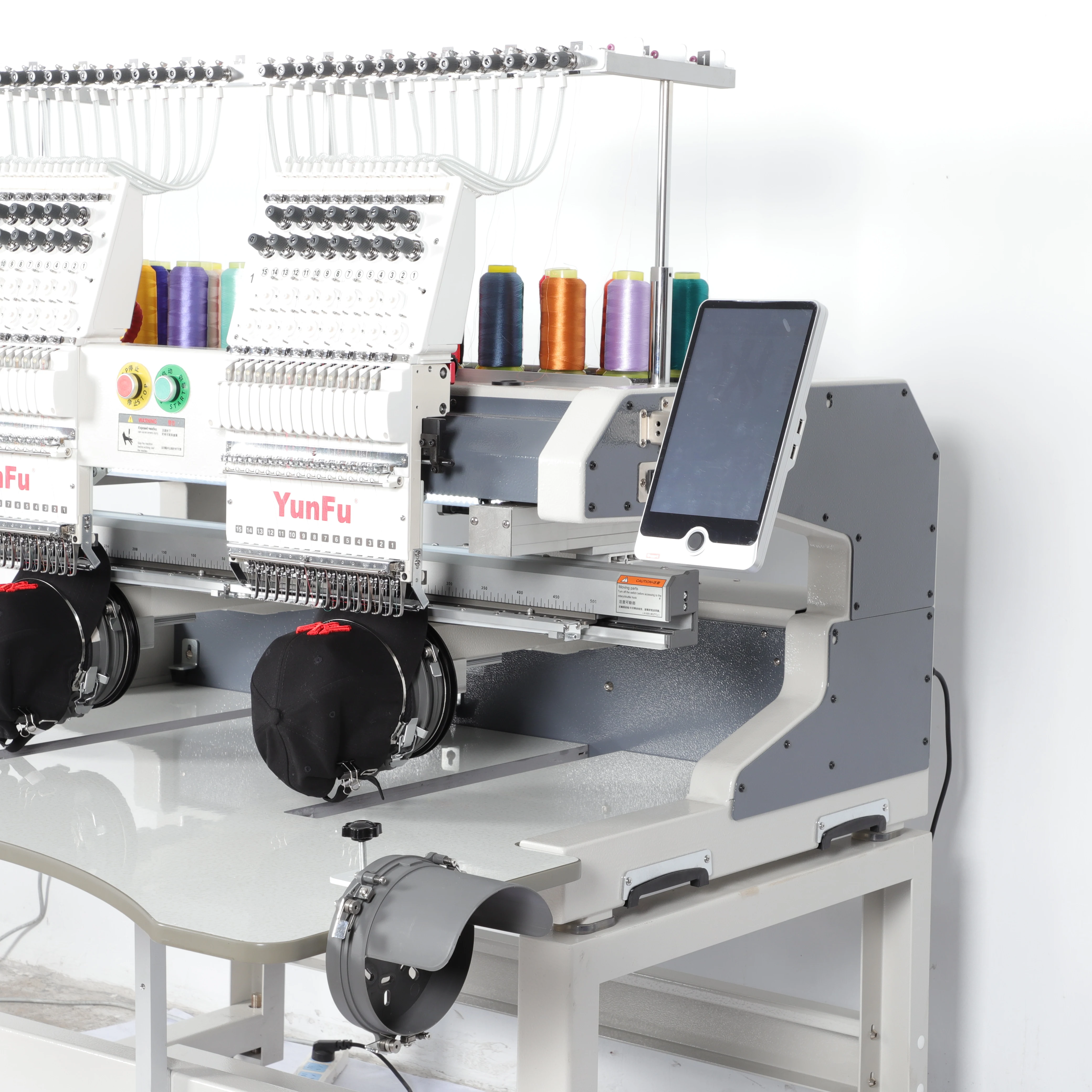 2025 Precision Digital Commercial Embroidery Machine 12/15-Needle Custom 2 Head Computerized  Logo Embroidery Machine