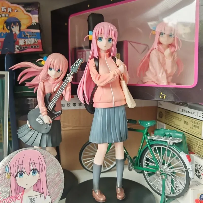 24ซม. บอคกี้เดอะร็อค! Hitori Gotou กีตาร์สาวรูปคอลเลกชันเครื่องประดับอะนิเมะรุ่นของเล่นอุปกรณ์ต่อพ่วงของขวัญ