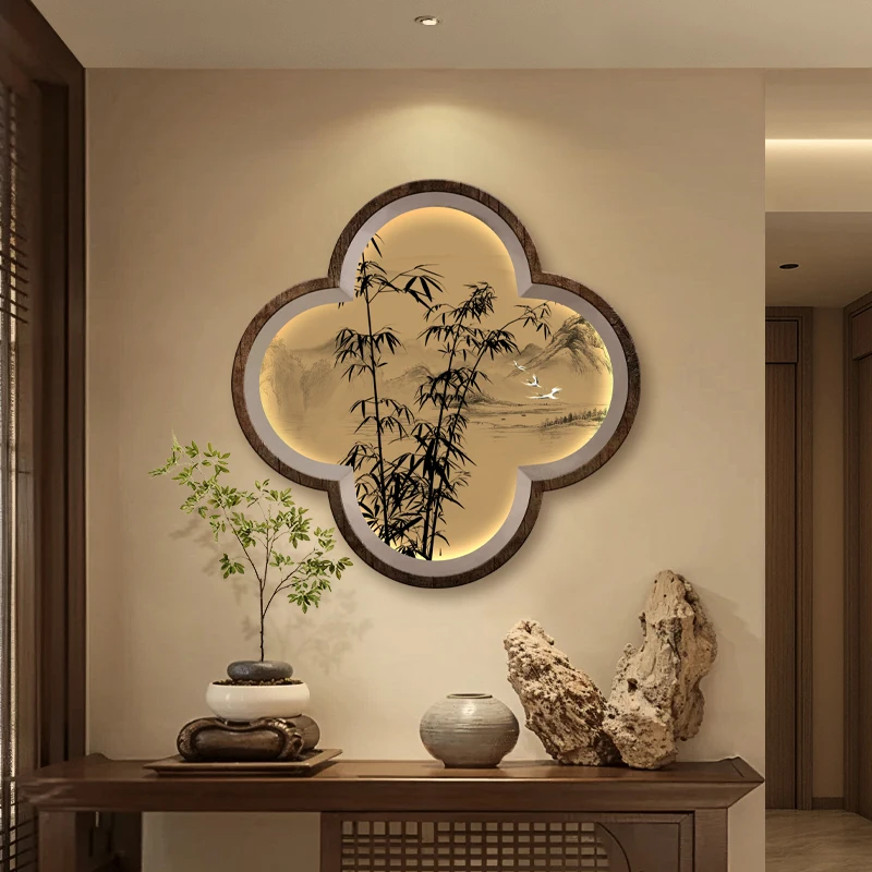 Song Dynasty Aesthetics Entry Entrance Xuan Cabinet Hanging Paintings Chinese Ancient Style Tea Room Hanging Paintings u