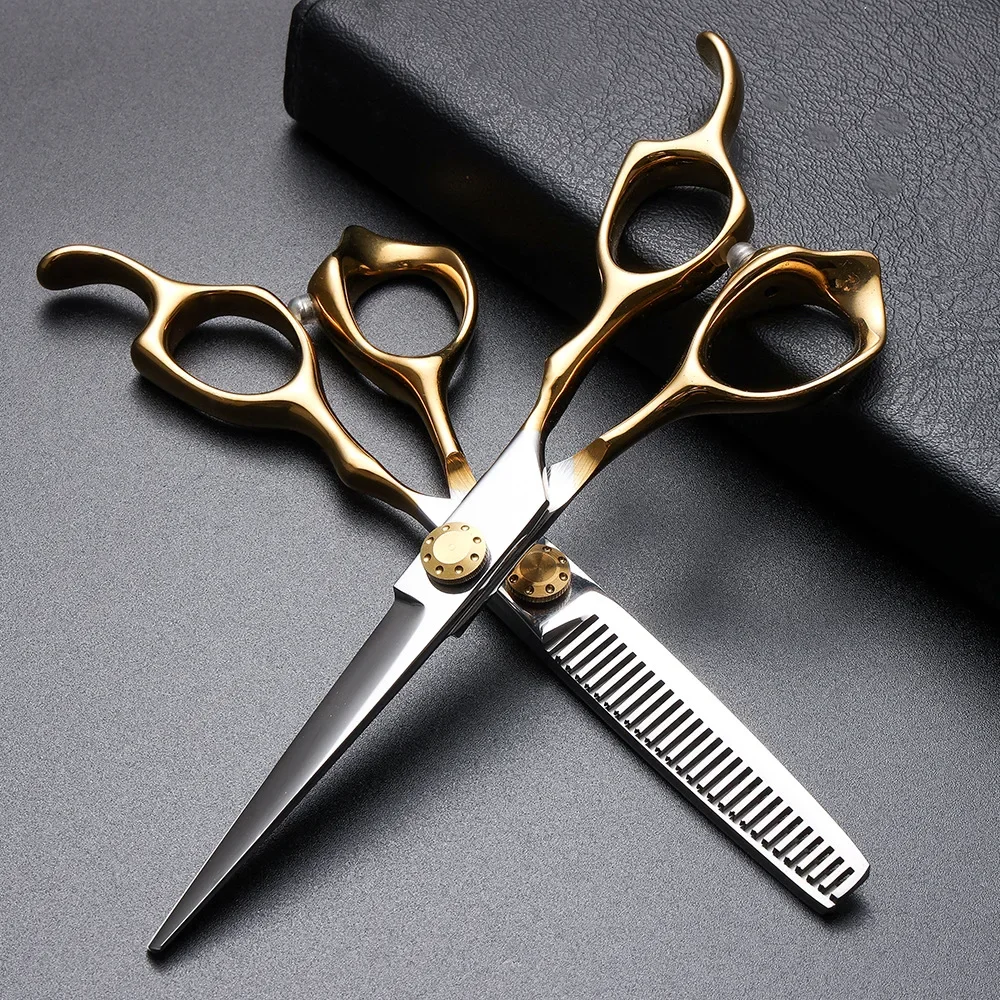 

Stainless Steel Germany Hairdressing Scissor 6.0 Inch Adjustable Hairdresser Hair Cutting Thinning Shears Pro Salon Styling Tool