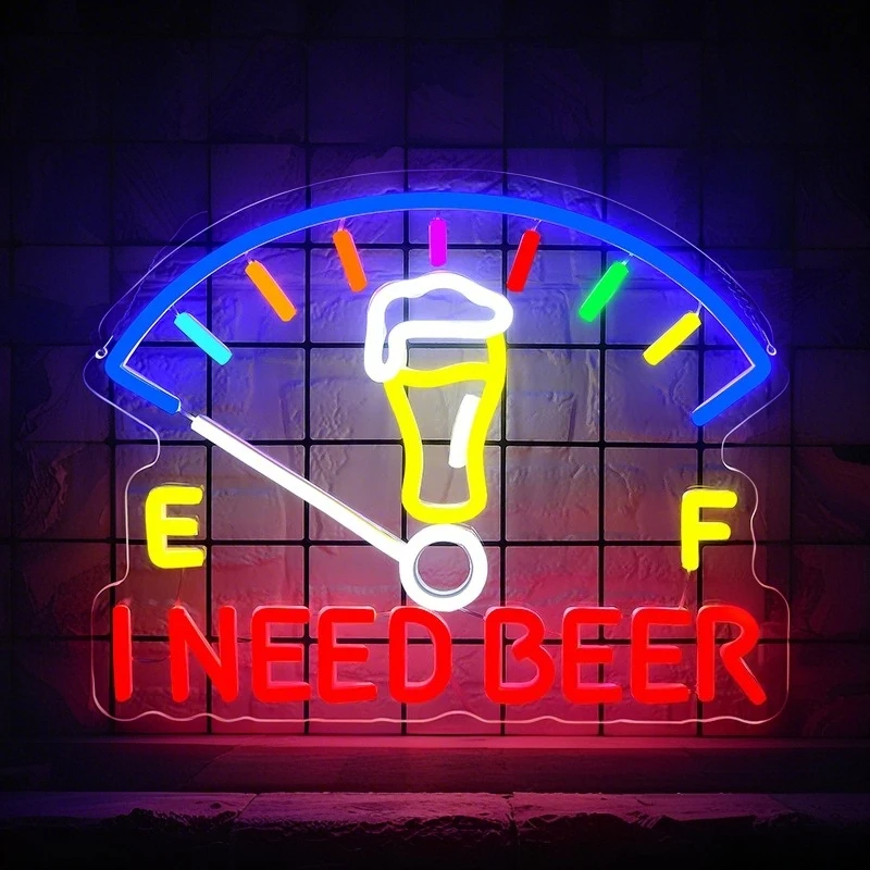 

I Need Beer Neon Signs Lights Светодиодные неоновые огни Пивные формы Барные светильники с логотипом Пещерные бары Кафе Диски Домашние настенные украшения