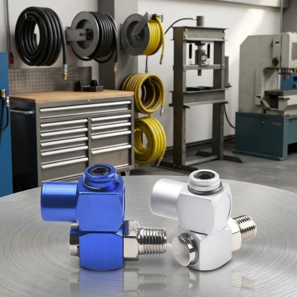 Aluminum 360 Degree Swivel Fitting for Air Tools and For Flexible Hoses 1/4 Inch NPT Connection 7 Piece Pneumatic Set
