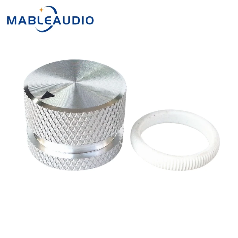 1 Stück 25x18mm Voll aluminium legierung Voll knopf Lautstärke regler Potentiometer Hifi Audio verstärker Farbe Gummiring Rändel knopf – Detail 19